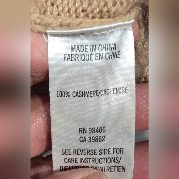 Theory Tolleree Cashmere Short Sleeve Sweater Size Small In Tan - Picture 5 of 6